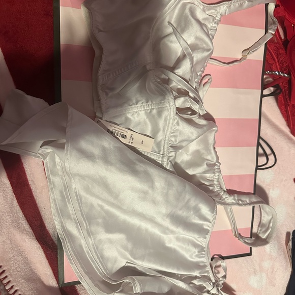 Victoria's Secret Other - Victoria's Secret White Satin Pajama Set